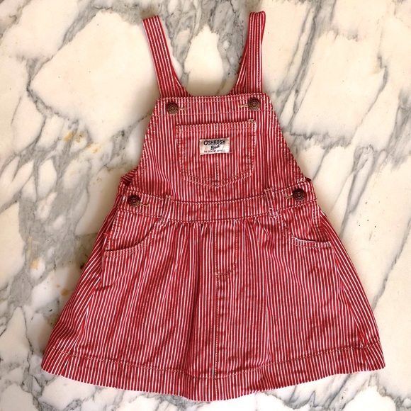 OshKosh B'gosh Other - OshKosh B'gosh® ❤️RED pinstriped ❤️Twill Jumper Dress